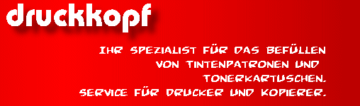 Ihr Spezialist fr das Befllen von Tintenpatronen und Tonerkartuschen, Reparatur und Service rund um Ihre Drucker und Kopierer, Bereitstellung des geeigneten Druckermatierials